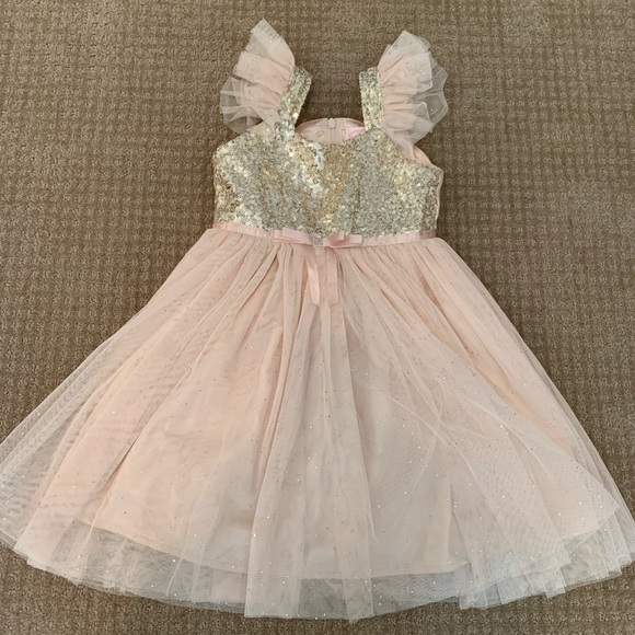 sequin bodice tulle dress popatu